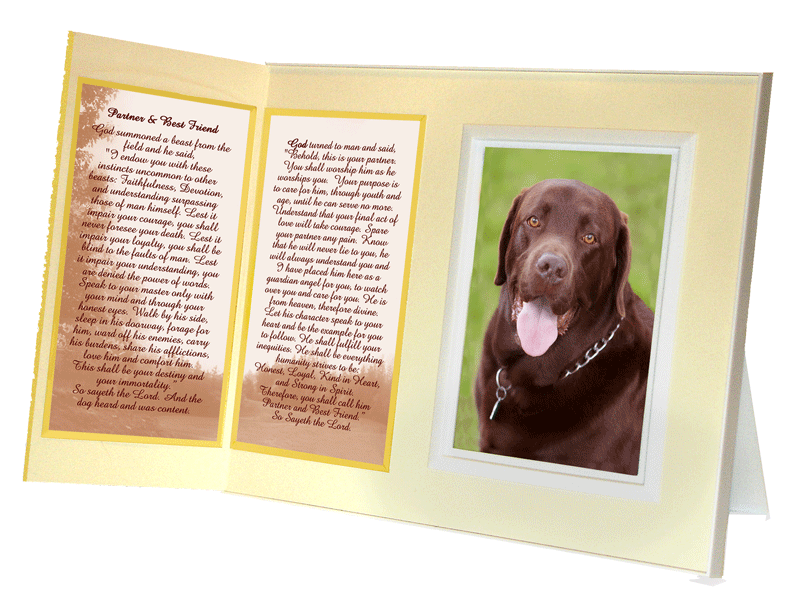 Dog Lover's Pet Loss Picture Frame Sympathy Gift
