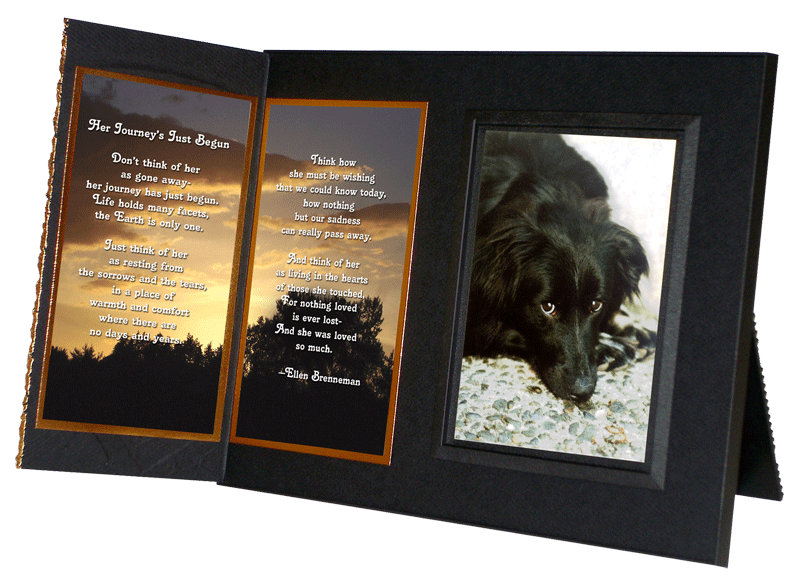 Her Journey's Just Begun pet loss picture frame gift