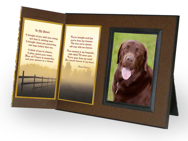 "In My Heart" Memorial  Picture Frame and  Pet Loss Sympathy Gift Package