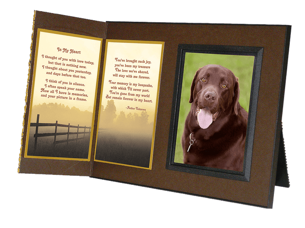 "In My Heart" Memorial  Picture Frame and  Pet Loss Sympathy Gift Package