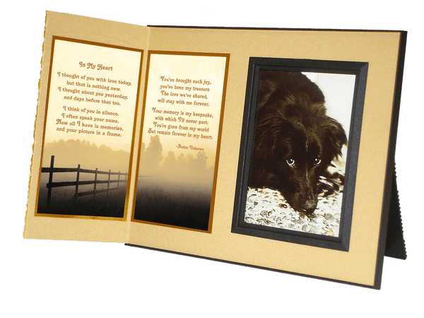 "In My Heart" Memorial  Picture Frame and  Pet Loss Sympathy Gift Package