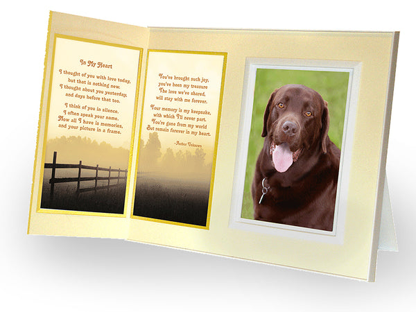 "In My Heart" Memorial  Picture Frame and  Pet Loss Sympathy Gift Package