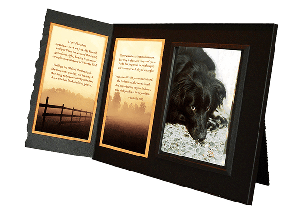 Pet Lover Remembrance Gift, "I Loved You Best", Memorial Pet Loss Picture Frame and Sympathy Gift Package