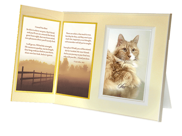 Pet Lover Remembrance Gift, "I Loved You Best", Memorial Pet Loss Picture Frame and Sympathy Gift Package