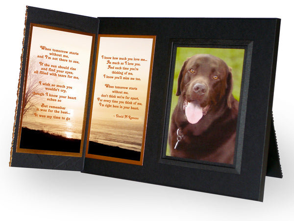 Pet Lover Remembrance Gift, "When Tomorrow Starts Without Me", Memorial Pet Loss Picture Frame  and Sympathy Gift Package