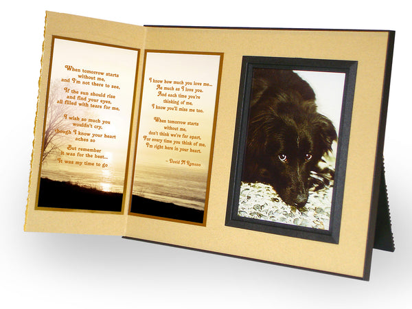 Pet Lover Remembrance Gift, "When Tomorrow Starts Without Me", Memorial Pet Loss Picture Frame  and Sympathy Gift Package