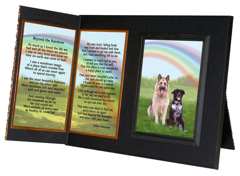 Beyond the Rainbow Picture frame for pet loss remembrance