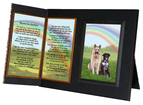 Beyond the Rainbow Picture frame for pet loss remembrance