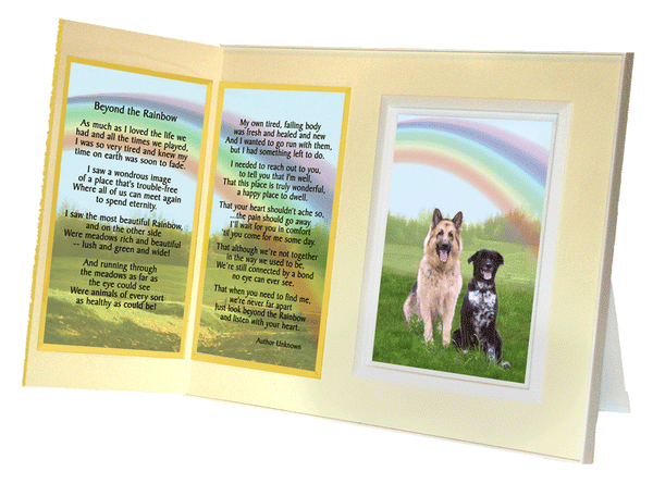 Beyond the Rainbow Pet Loss Remembrance frame
