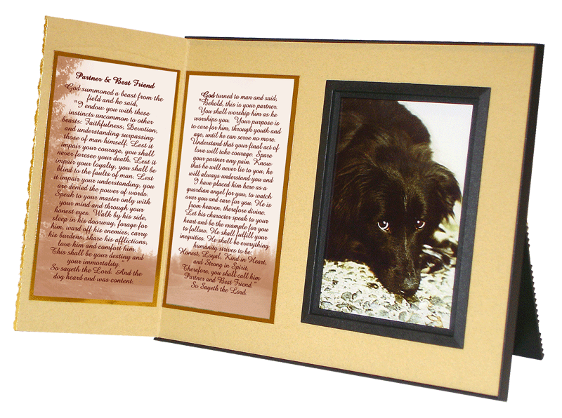 Dog Lover's Pet Loss memorial  picture frame gift