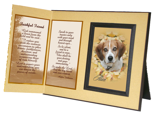 Dog Lover's Pet Loss Picture Frame Sympathy Gift