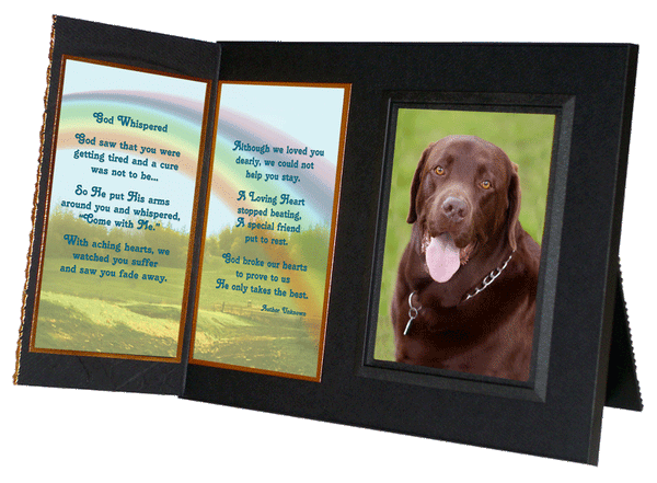 God Whispered pet loss remembrance picture frame