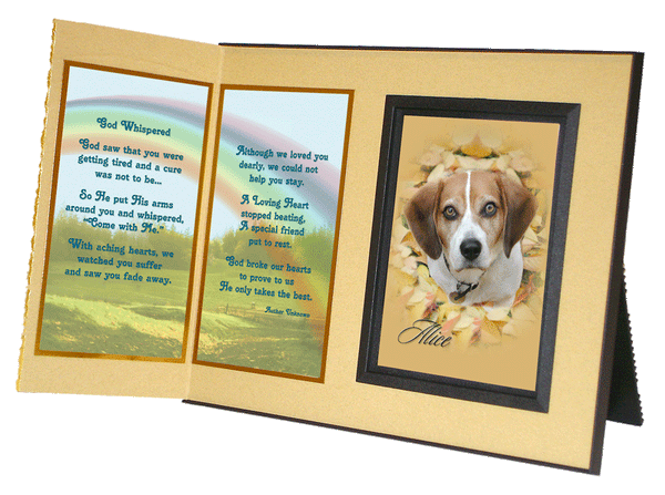God Whispered pet loss remembrance picture frame