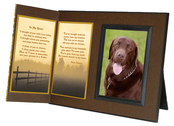 In My Heart pet memorial picture frame