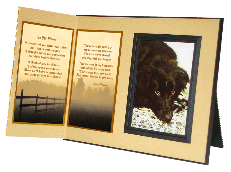 In My Heart pet loss remembrance picture frame