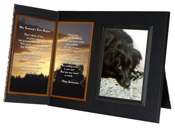 Her Journey's Just Begun pet loss picture frame gift