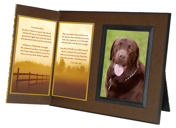 I Loved You Best pet loss sympathy picture frame gift