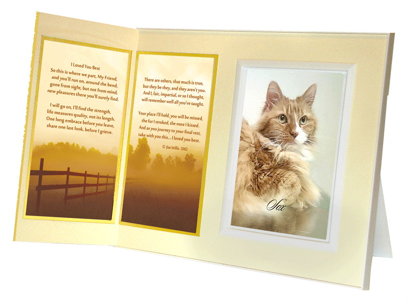 I Loved You Best pet loss picture frame memorial gift