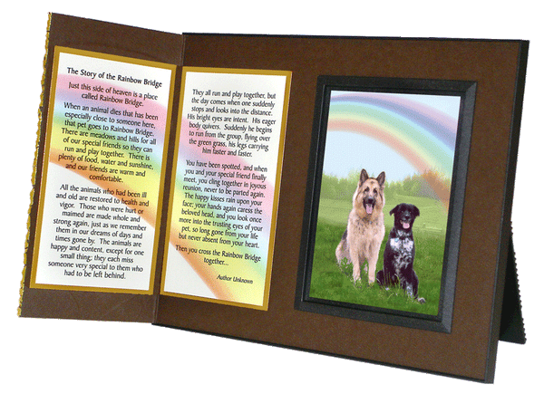 Rainbow Bridge pet loss memorial picture frame gift