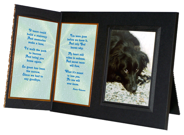 If Tears Could Build a Stairway... pet loss picture frame remembrance